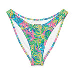 Palm Haven V-Waist Bikini Bottom-Coastal Cool