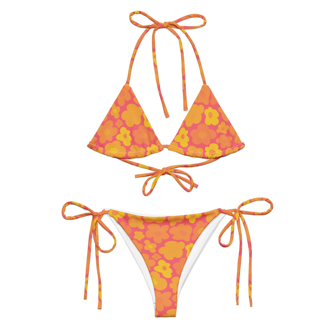 Palma Orange Bikini  Coastal Cool XS   Sustainable | Recycled | Swimwear | Beachwear | Travel and Vacation | Coastal Cool Swimwear | Coastal Cool Beachwear