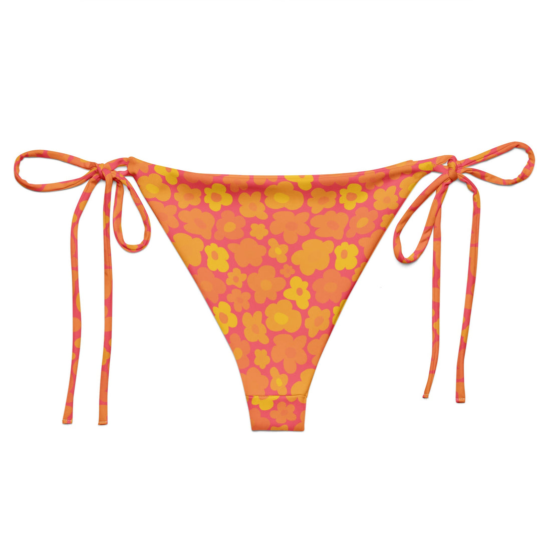 Palma Orange String Bikini Bottom-Coastal Cool