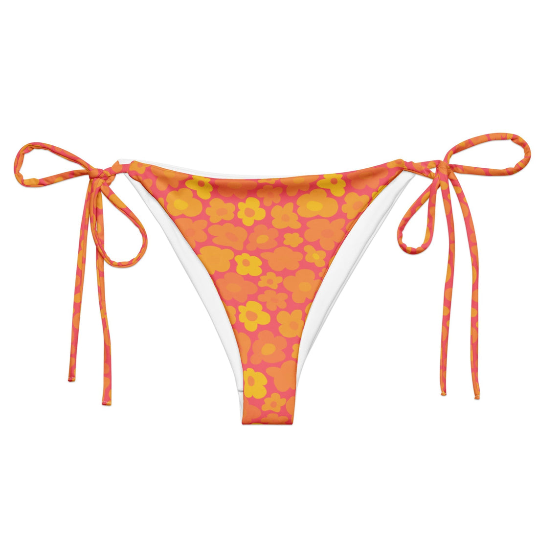 Palma Orange String Bikini Bottom-Coastal Cool