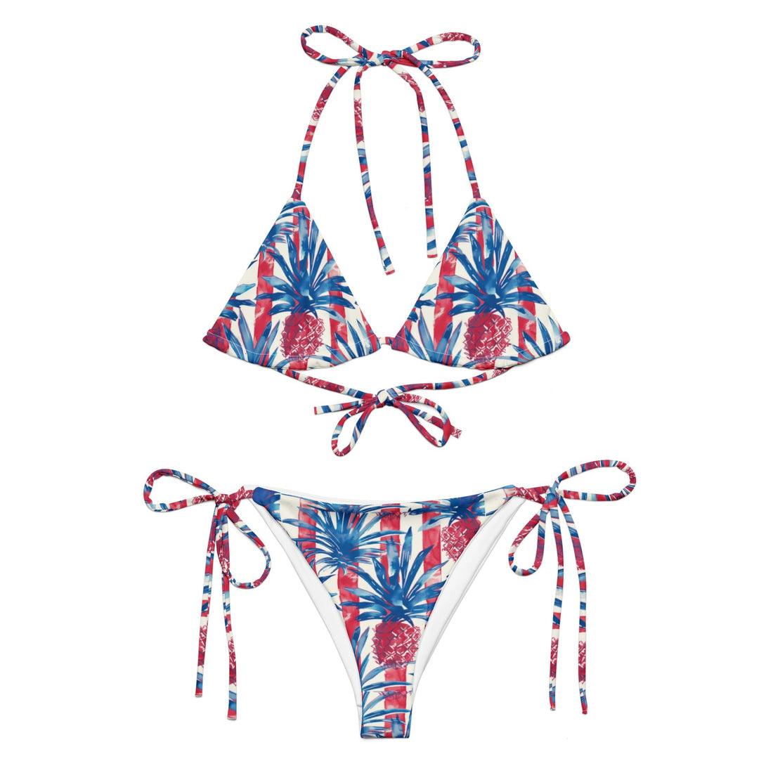 Patriotic Paradise Bikini Set-Coastal Cool-Recycled Swimsuits and Beachwear