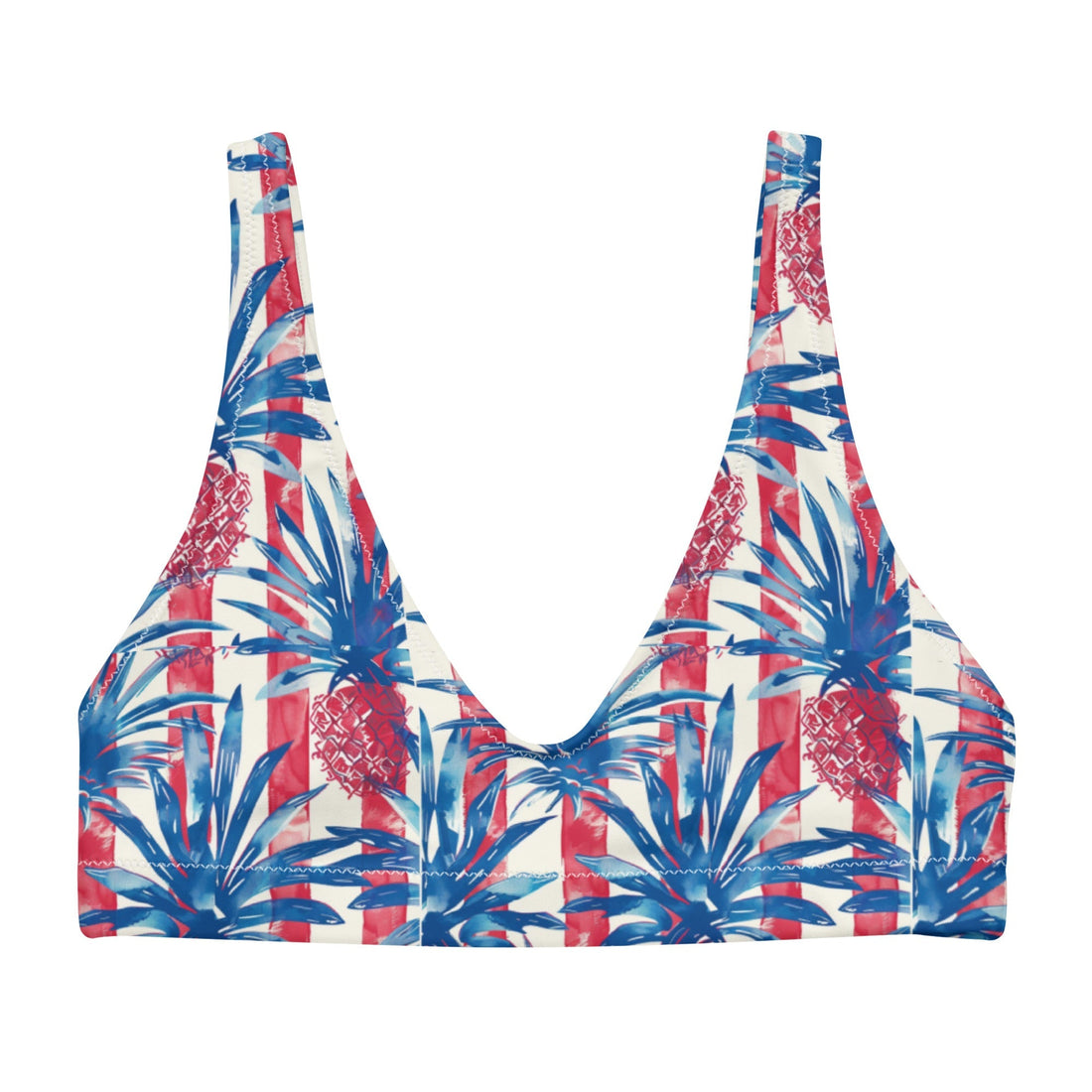 Patriotic Paradise Bikini Top-Coastal Cool-Recycled Swimsuits and Beachwear