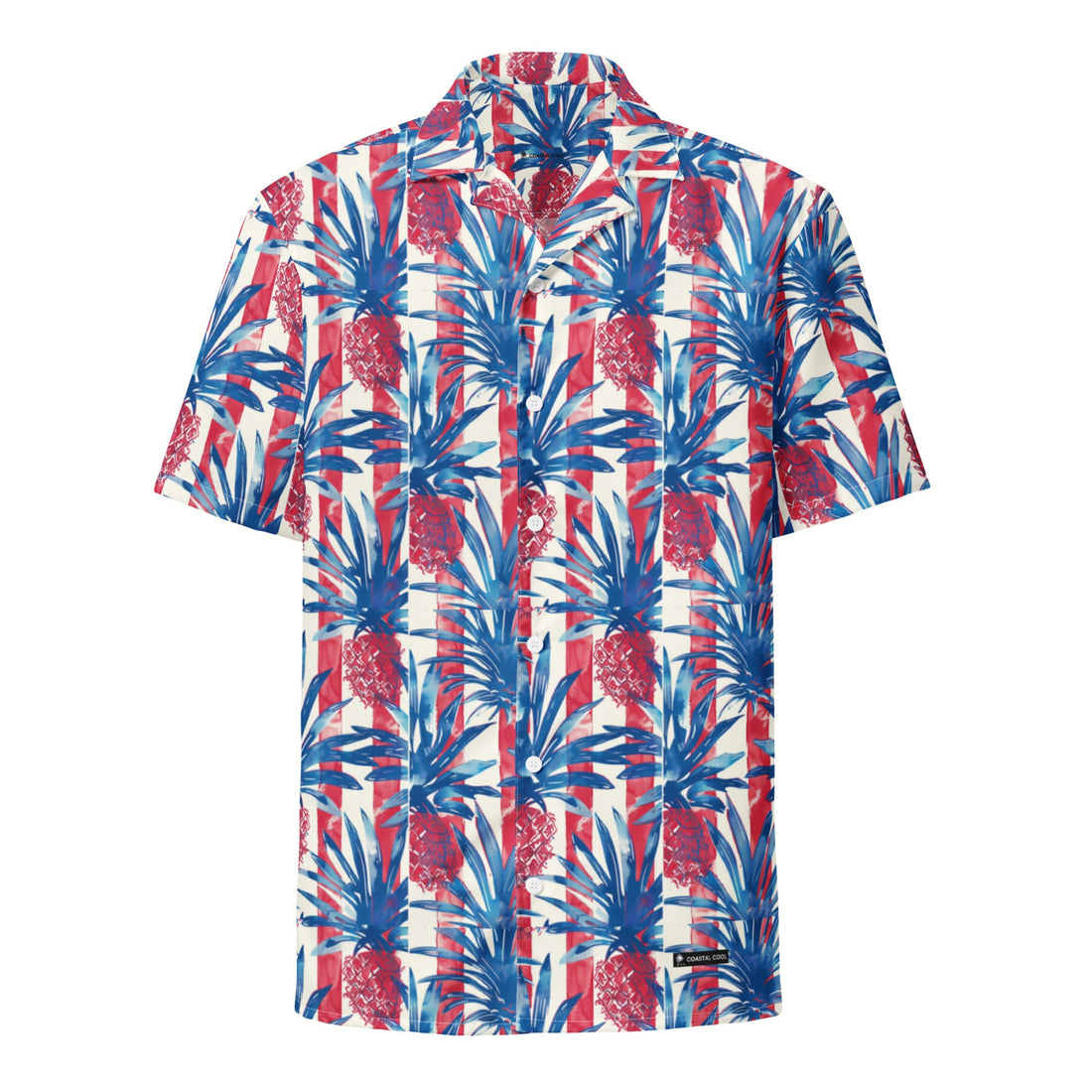 Patriotic Paradise Short Sleeve-Coastal Cool-Recycled Swimsuits and Beachwear