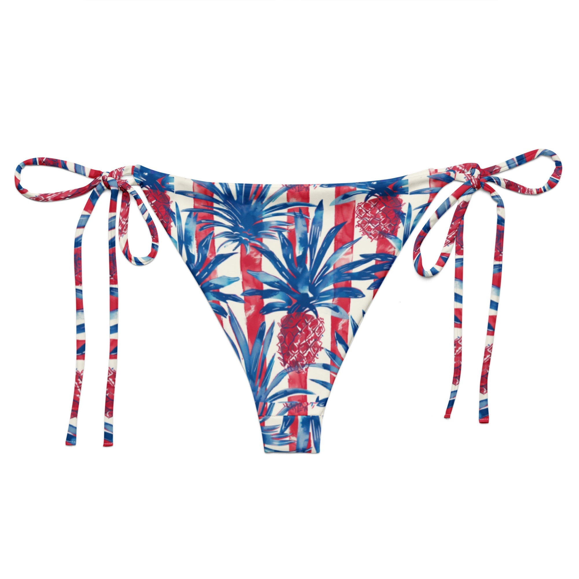 Patriotic Paradise String Bikini Bottom-Coastal Cool