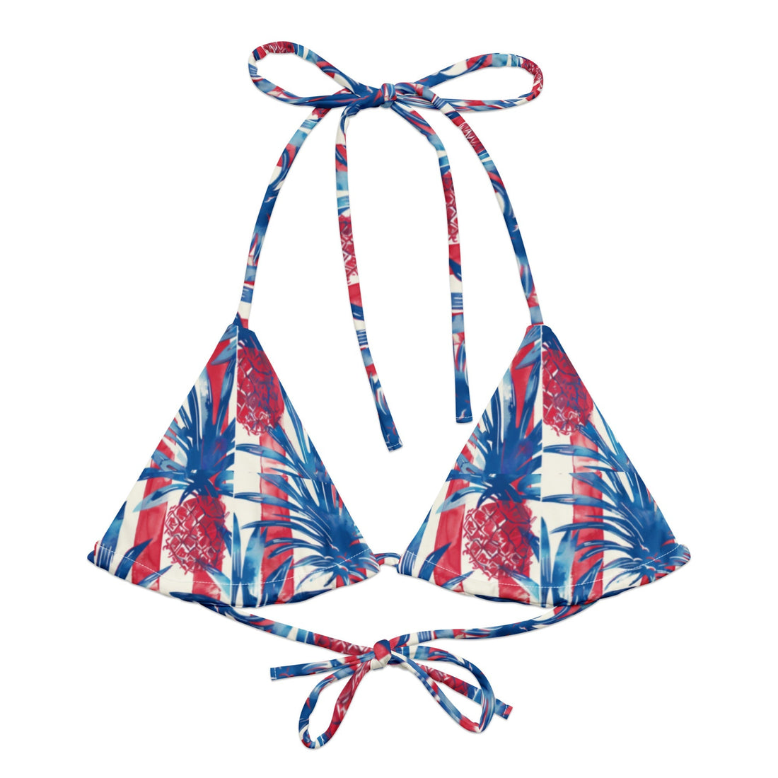 Patriotic Paradise String Bikini Top-Coastal Cool