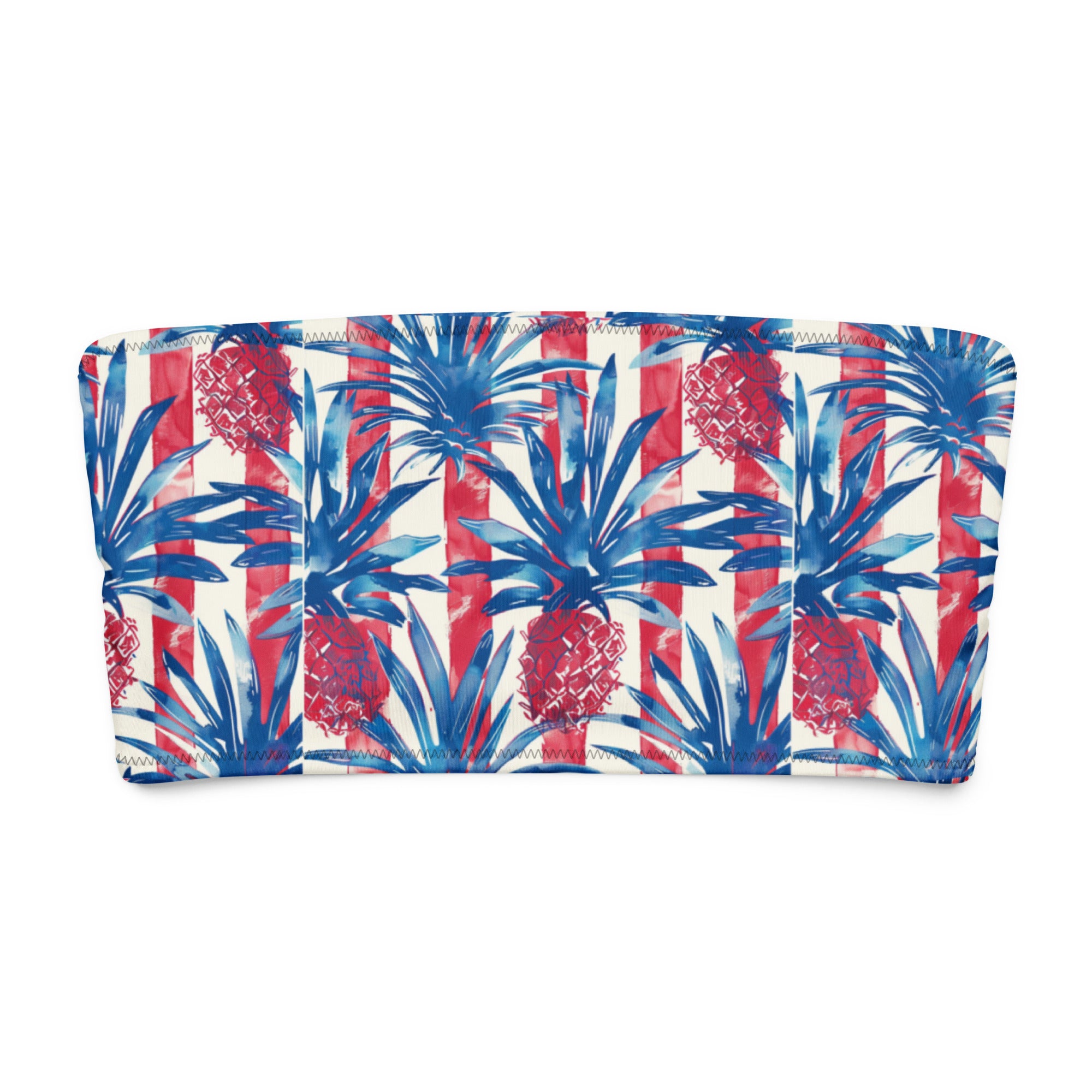 Patriotic Paradise Tube Bikini Top-Coastal Cool