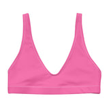 Pink Solid Bikini Top-Coastal Cool