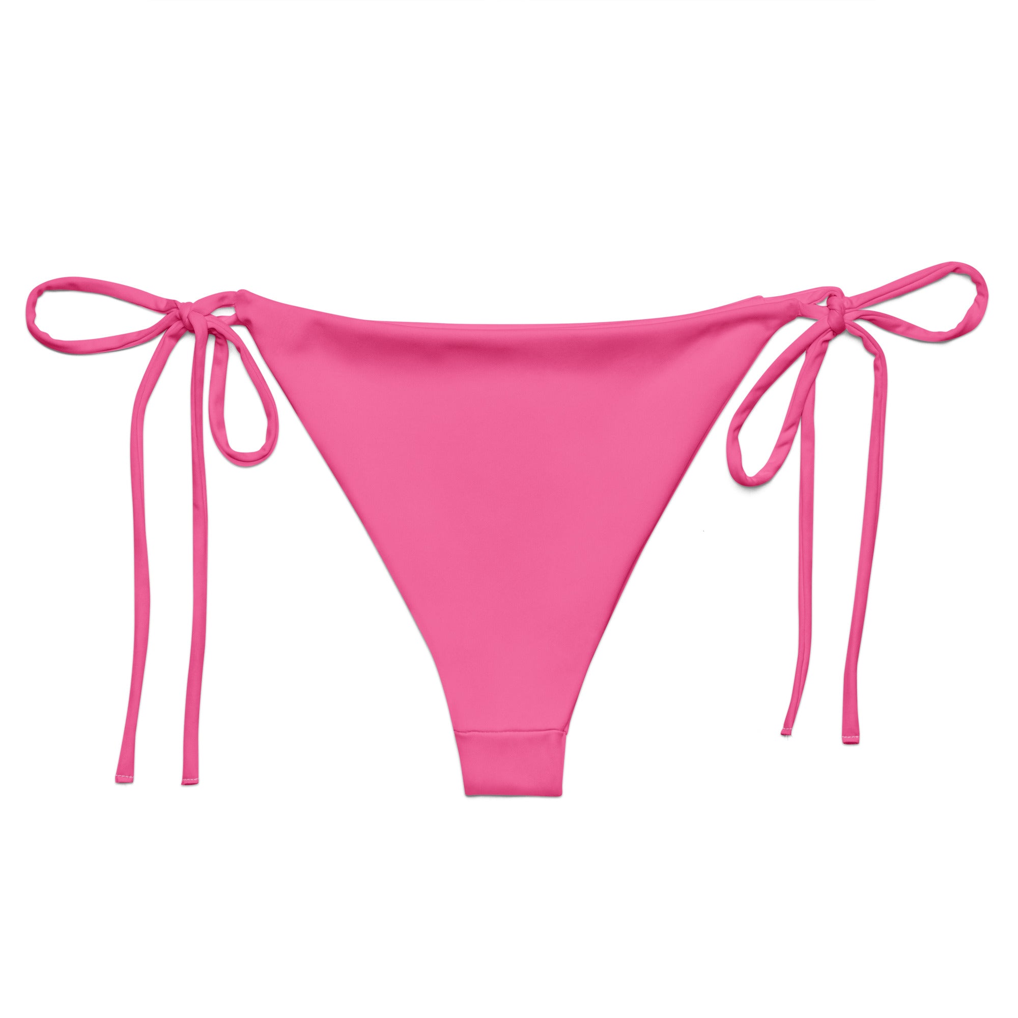 Pink Solid String Bikini Bottom-Coastal Cool