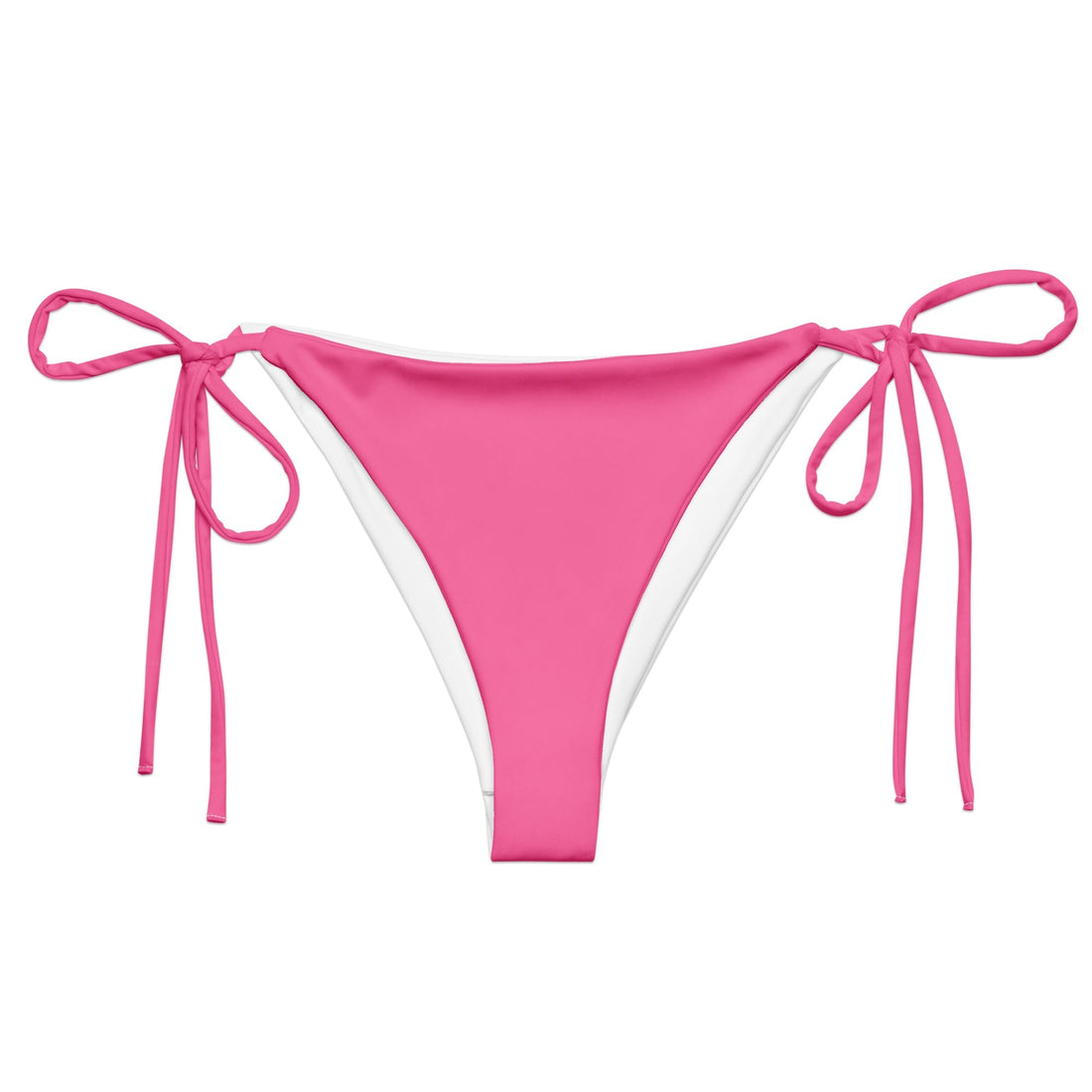 Pink Solid String Bikini Bottom-Coastal Cool