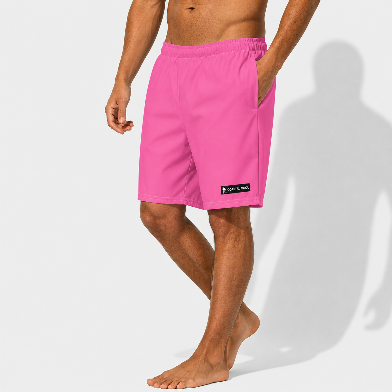 Pink Solid Swim Trunks-Coastal Cool-2026-V1