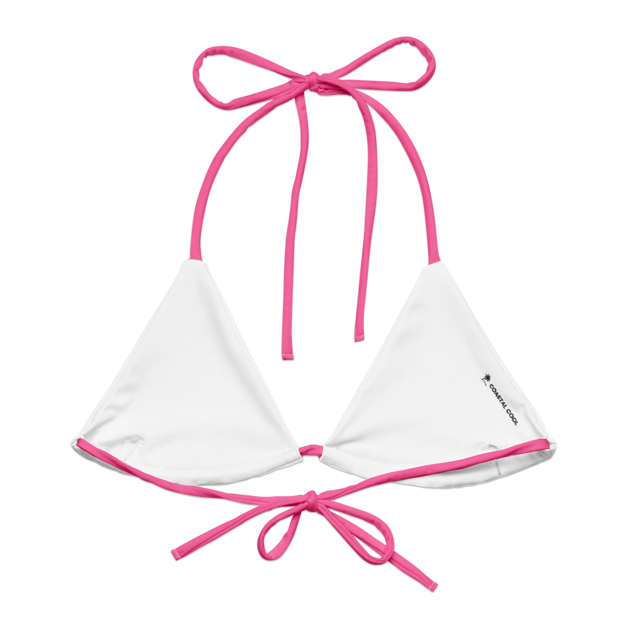 Pink String Bikini Top-Coastal Cool