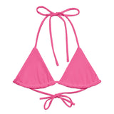 Pink String Bikini Top-Coastal Cool