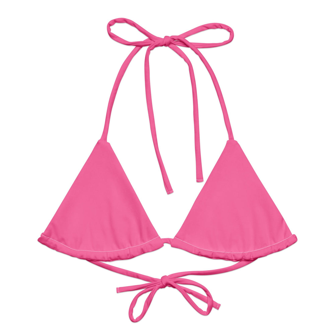 Pink String Bikini Top-Coastal Cool