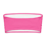 Pink Tube Bikini Top-Coastal Cool
