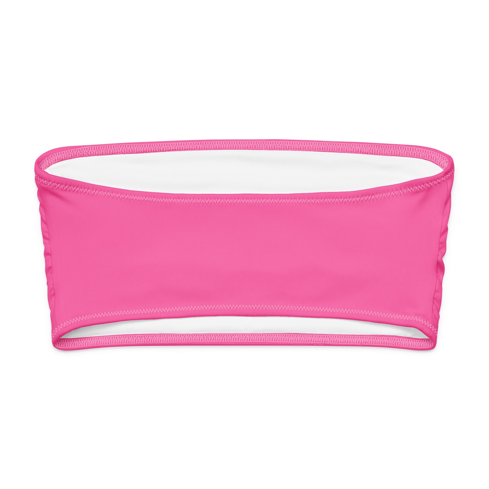 Pink Tube Bikini Top-Coastal Cool