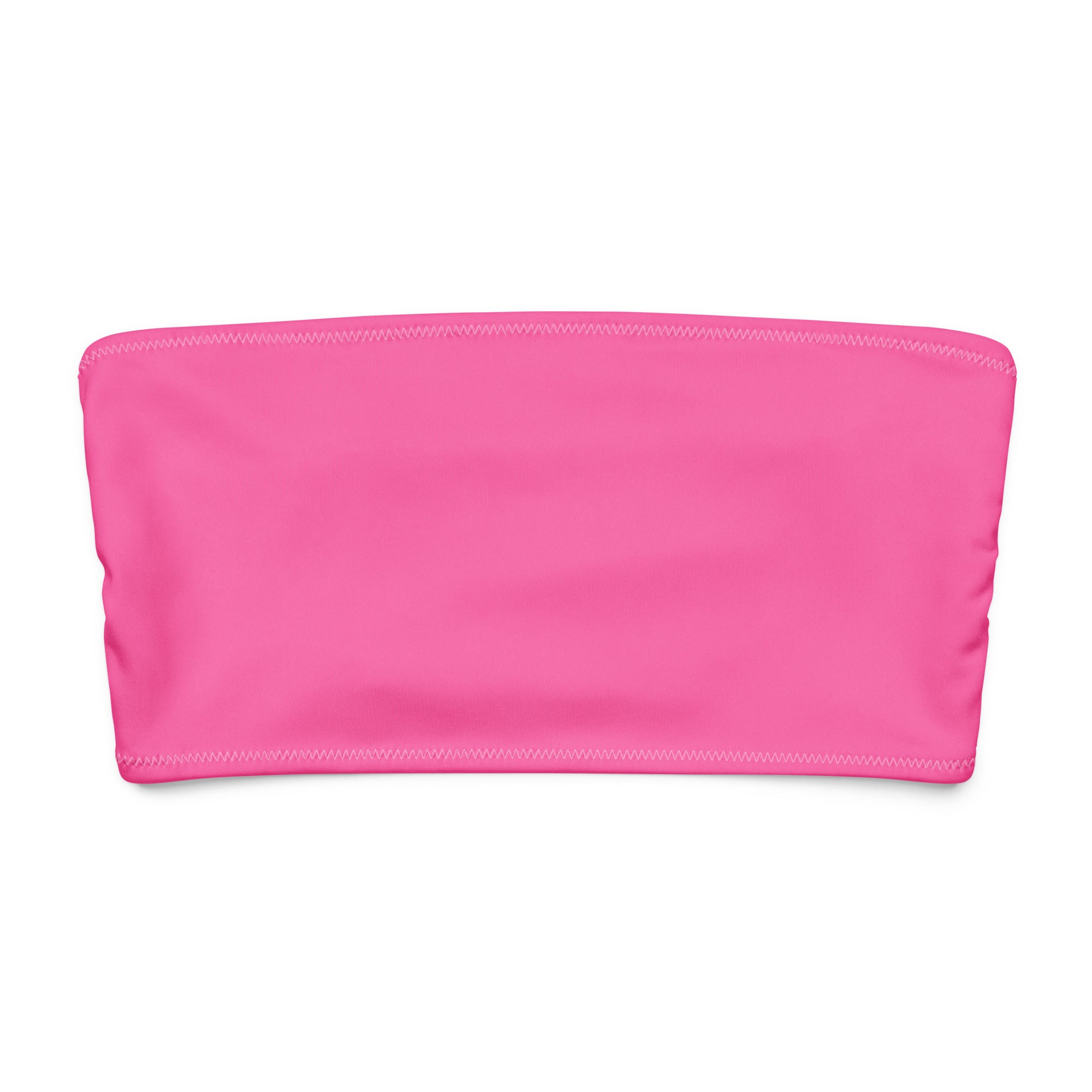 Pink Tube Bikini Top-Coastal Cool