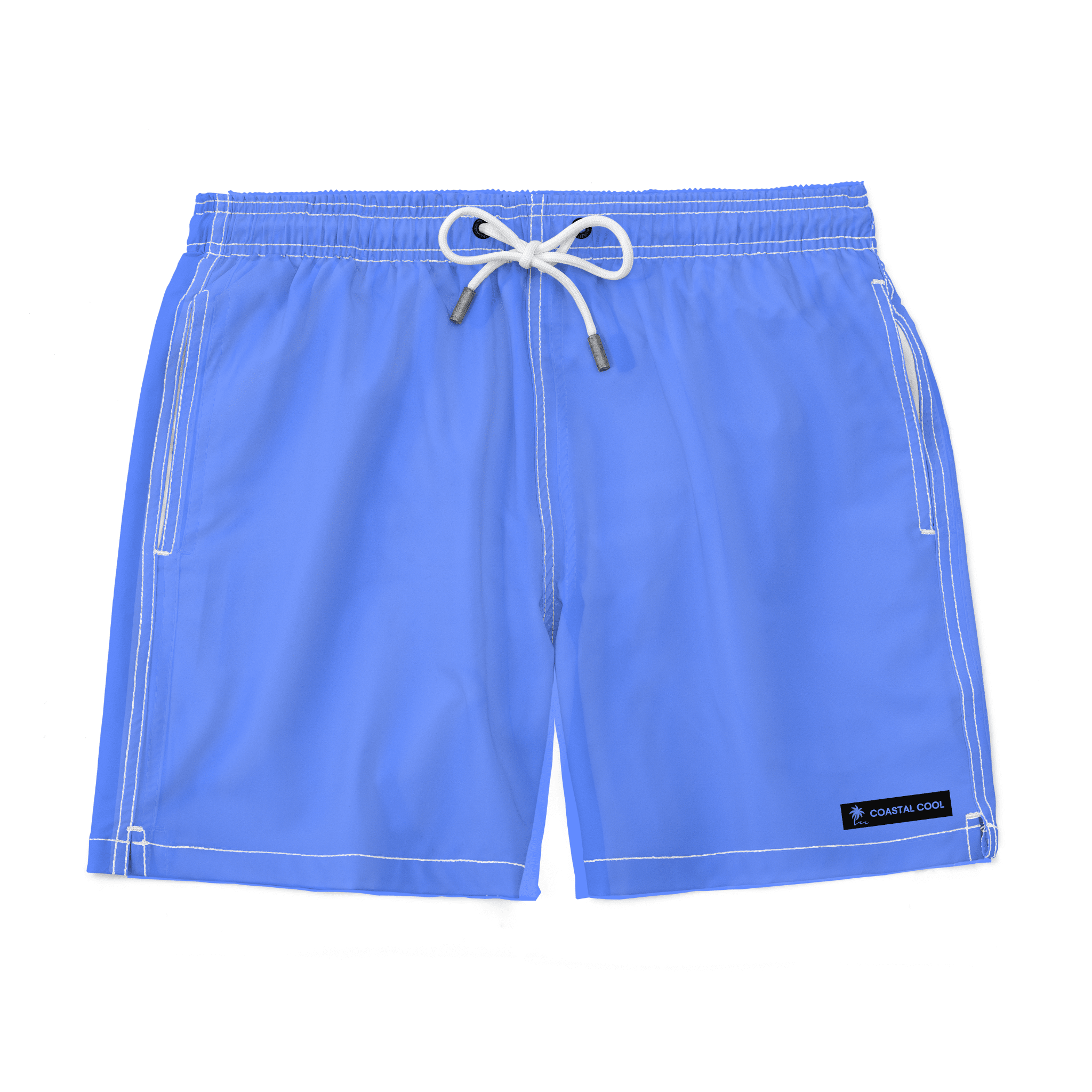 Purple Solid Swim Trunks-Coastal Cool