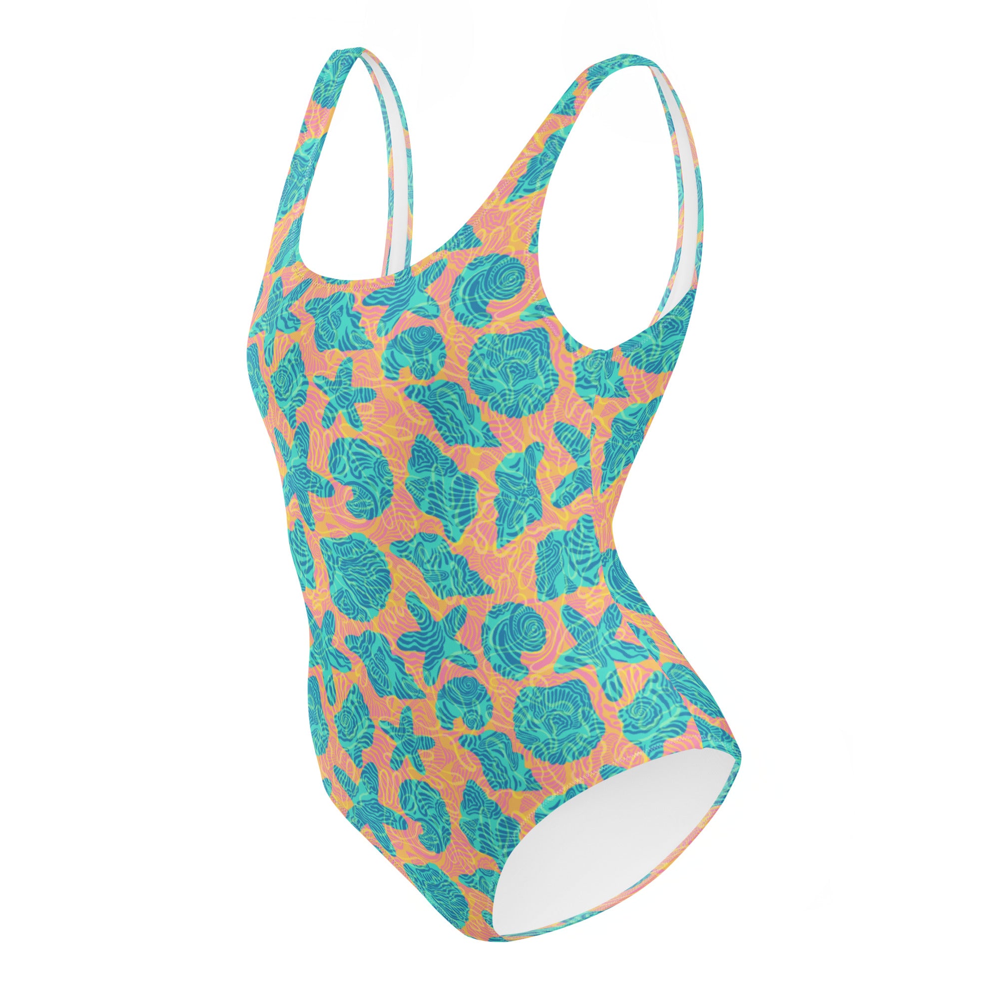 Sandbar One-Piece Swimsuit-Coastal Cool