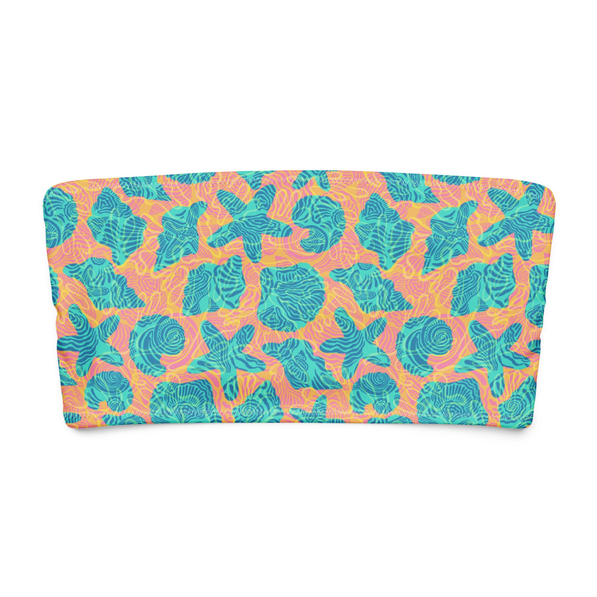 Sandbar Tube Bikini Top-Coastal Cool
