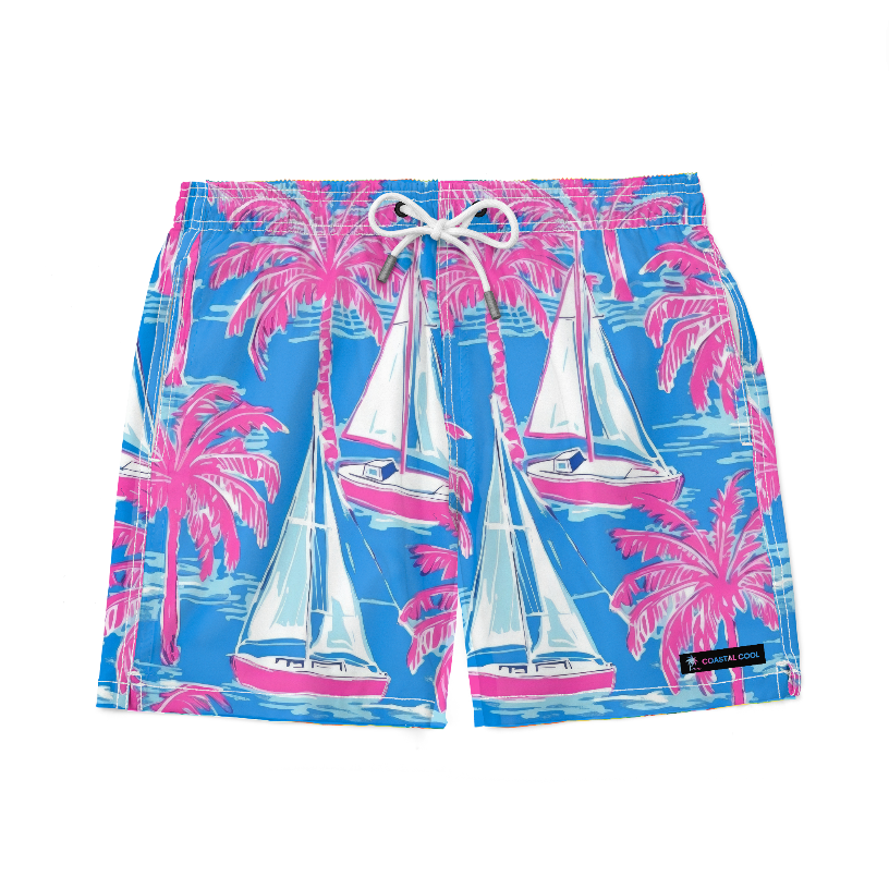 Sailors Paradise Swim Trunks - Coastal Cool - Swimwear and Beachwear - Recycled fabrics
