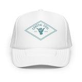 Surf Co Hat - White-Coastal Cool performance trucker hat durable high quality comfort fit