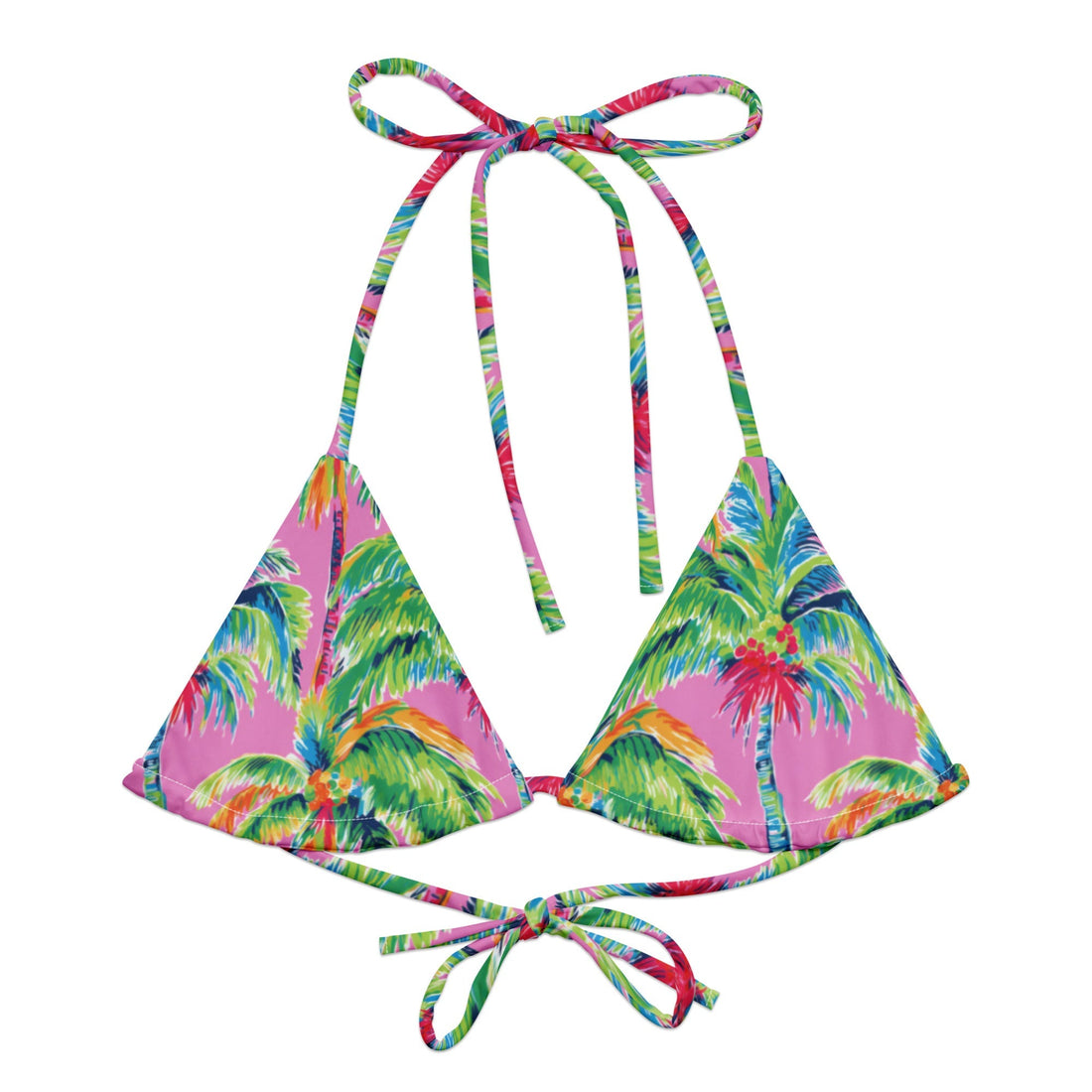 Tequila Sunrise String Bikini Top-Coastal Cool-Recycled Swimsuits and Beachwear
