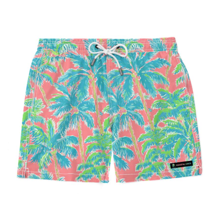 Tequila Sunrise Swim Trunks-Coastal Cool
