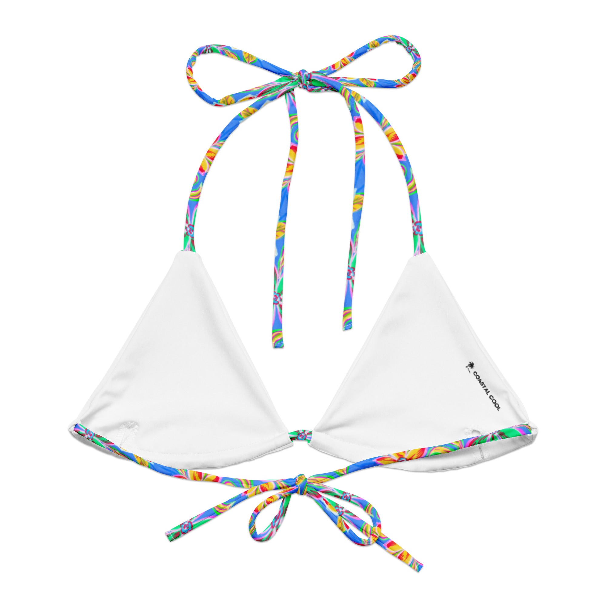 Tidewater String Bikini Top-Coastal Cool