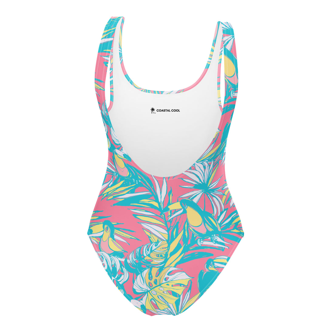 Toucan Do It Pink One-Piece Swimsuit-Coastal Cool-Recycled Swimsuits and Beachwear