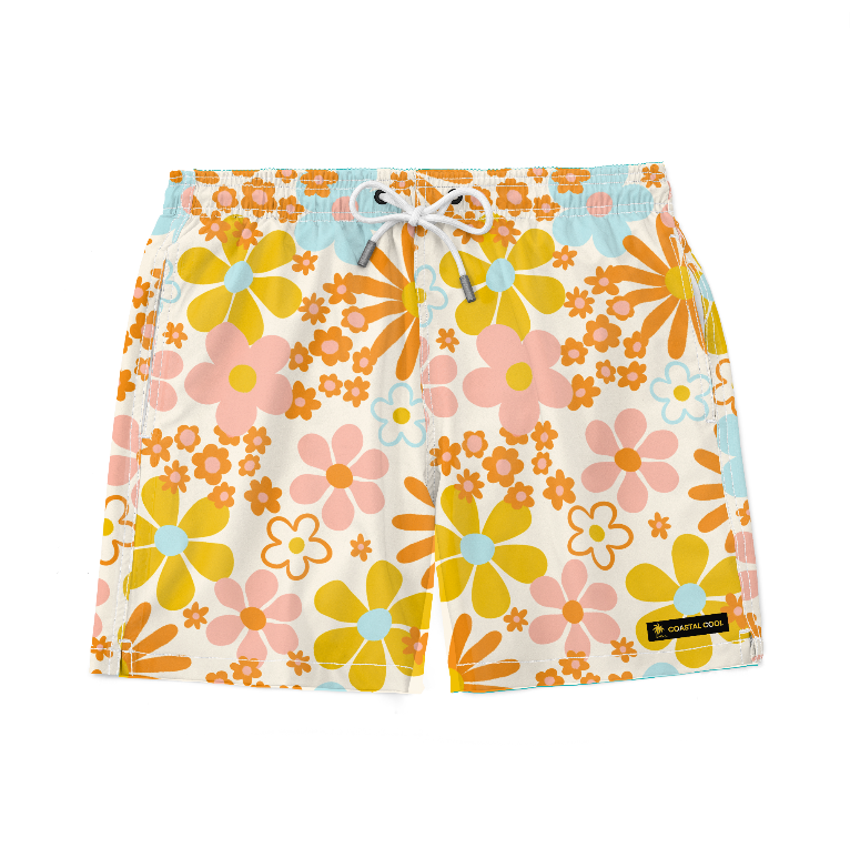 Tropical Temptations Swim Trunks-Coastal Cool