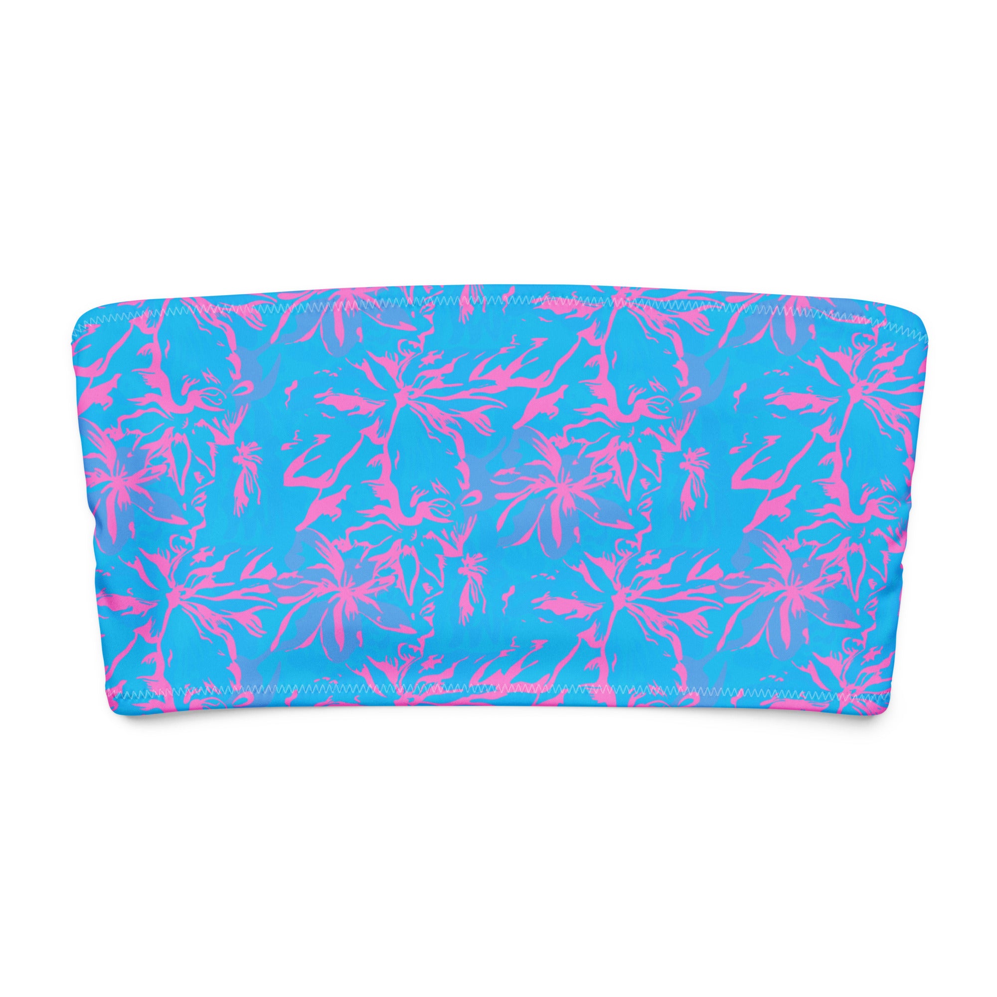 Vacation Tube Bikini Top-Coastal Cool