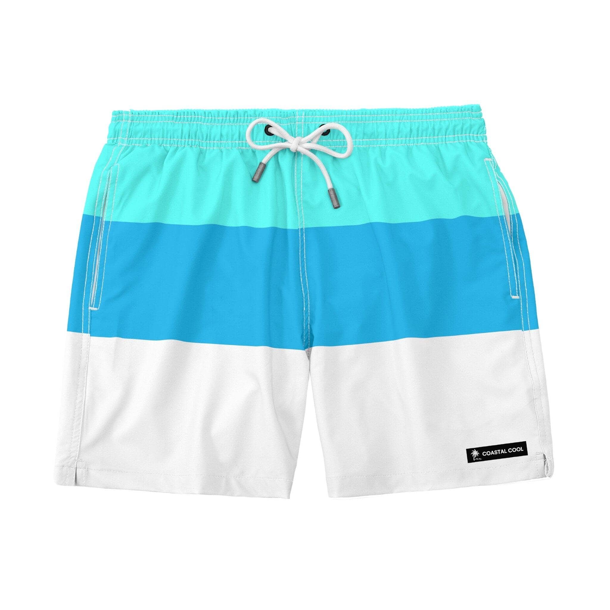 Wave Rider Swim Trunks-Coastal Cool