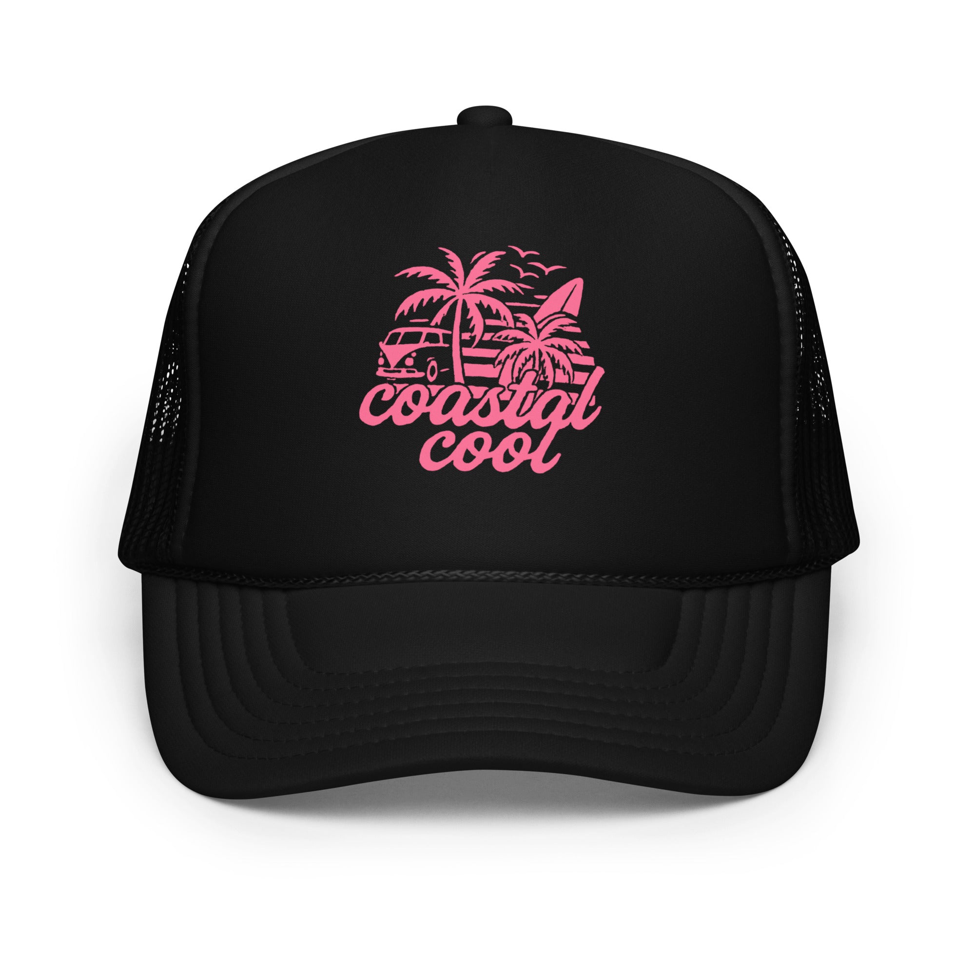Waxed Out Hat - Black by Coastal Cool adjustable trucker hat durable fit