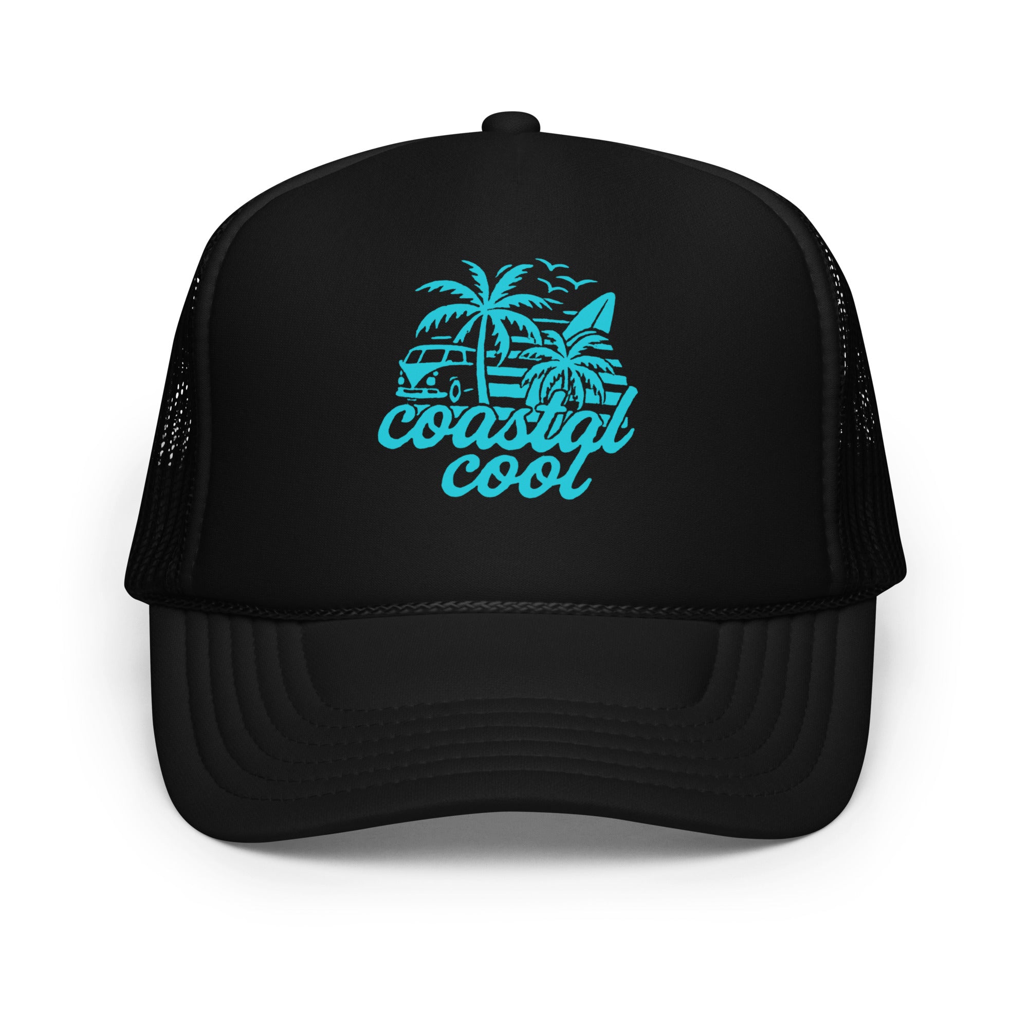 Waxed Out Hat - Black by Coastal Cool adjustable trucker hat durable fit