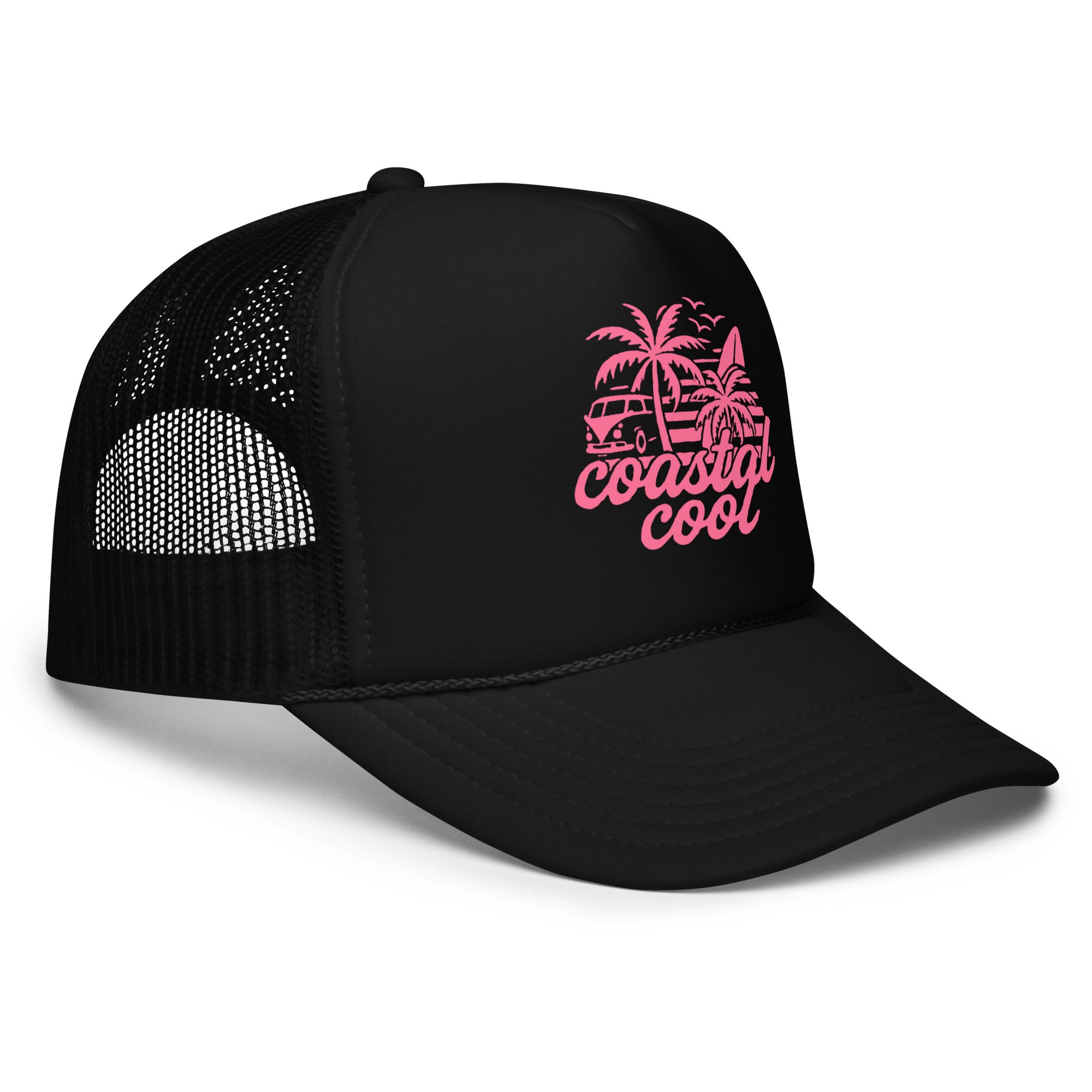 Waxed Out Hat - Black by Coastal Cool adjustable trucker hat durable fit