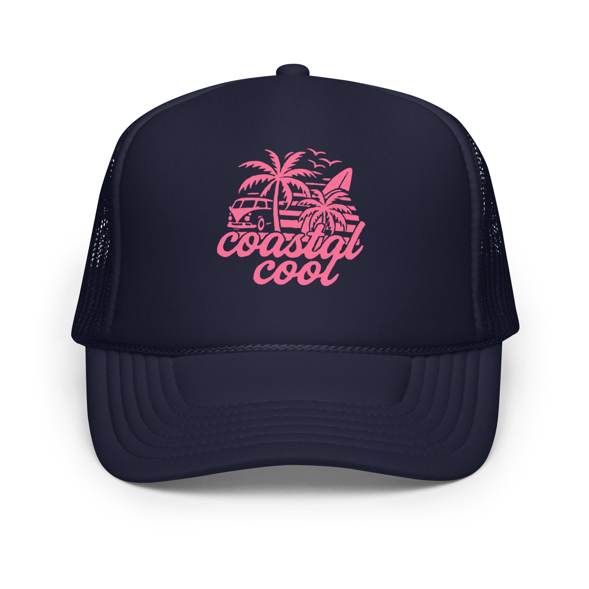 Waxed Out Hat - Navy by Coastal Cool adjustable trucker hat durable fit