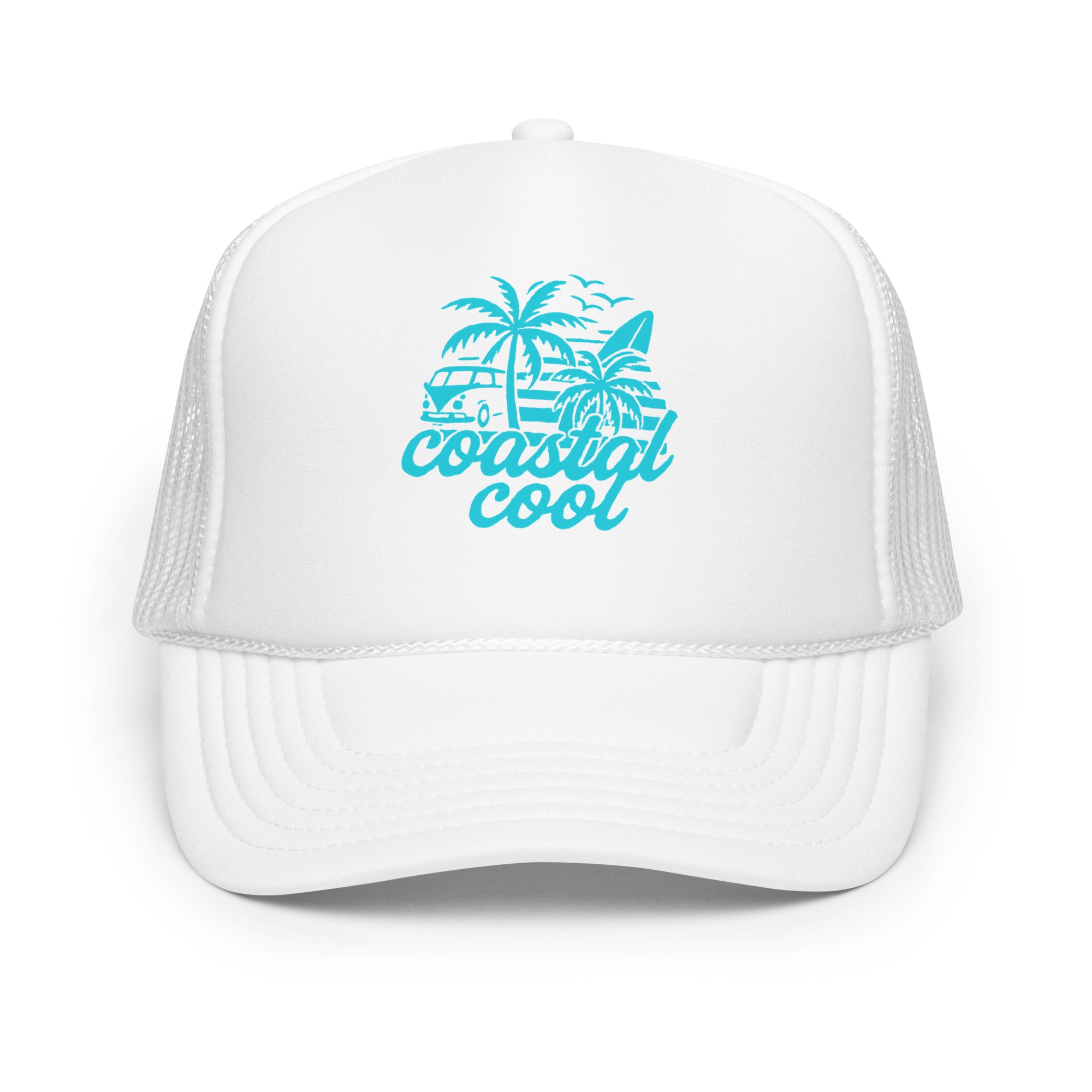 Waxed Out Hat - White by Coastal Cool adjustable trucker hat durable fit