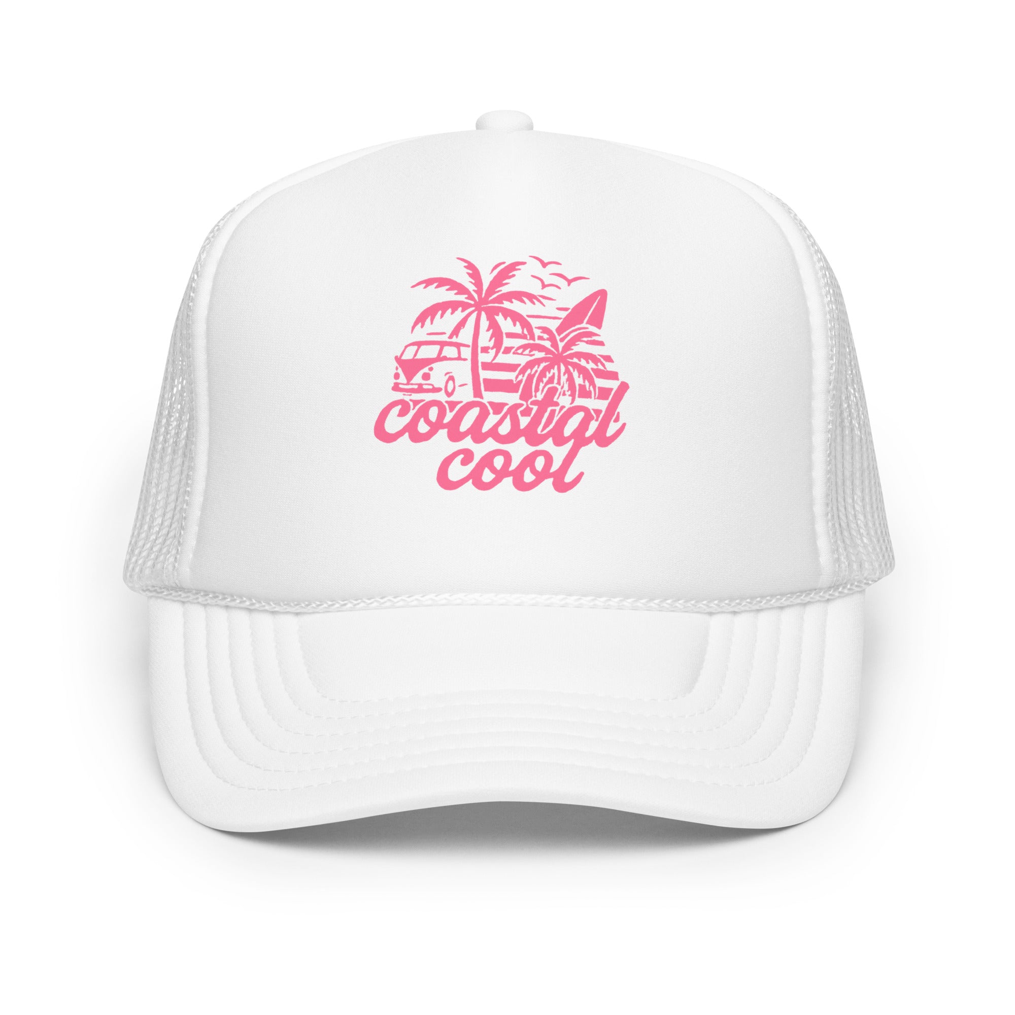 Waxed Out Hat - White by Coastal Cool adjustable trucker hat durable fit