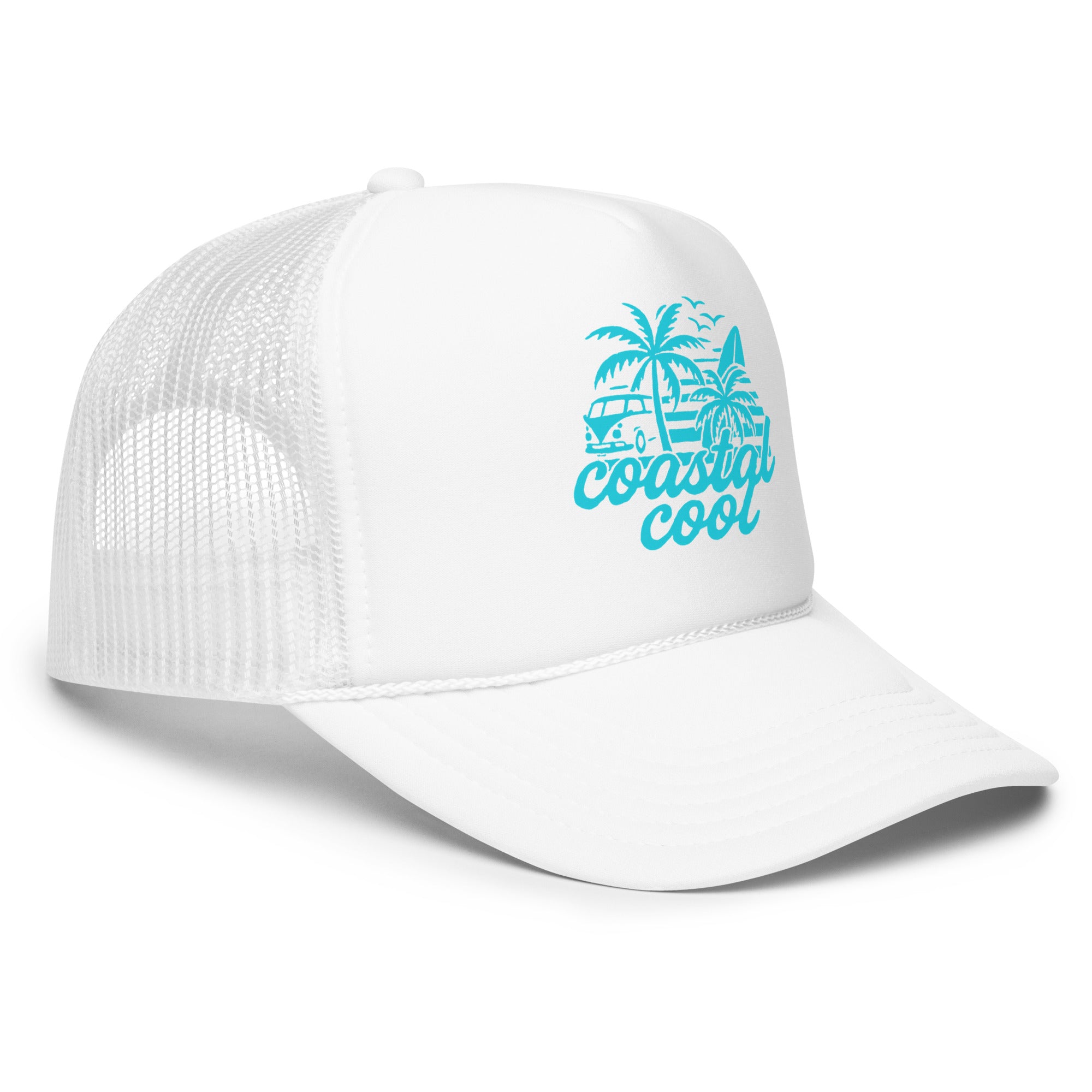 Waxed Out Hat - White by Coastal Cool adjustable trucker hat durable fit