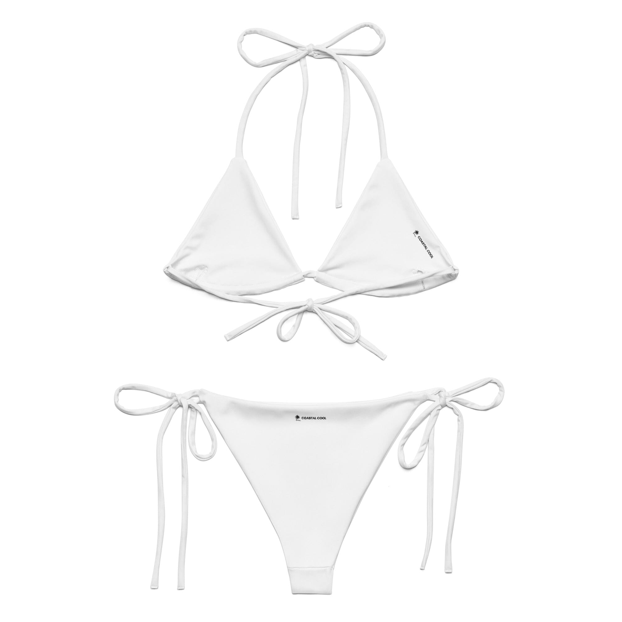 White Bikini by Coastal Cool adjustable bikini set UPF 50 breathable sustainable resort style