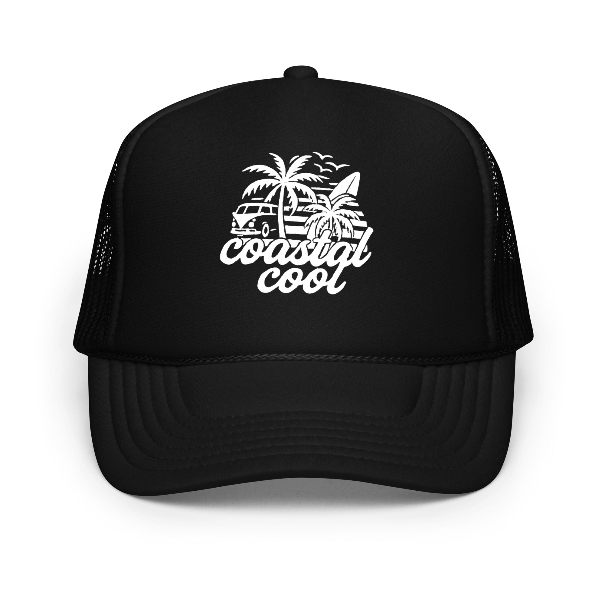 White Waxed Out Hat - Black-Coastal Cool