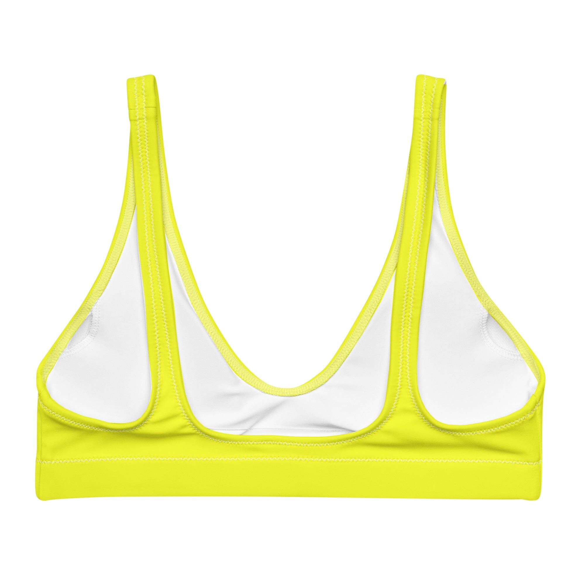 Yellow Solid Bikini Top-Coastal Cool
