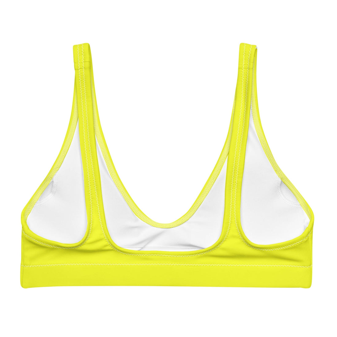 Yellow Solid Bikini Top-Coastal Cool-Recycled Swimsuits and Beachwear