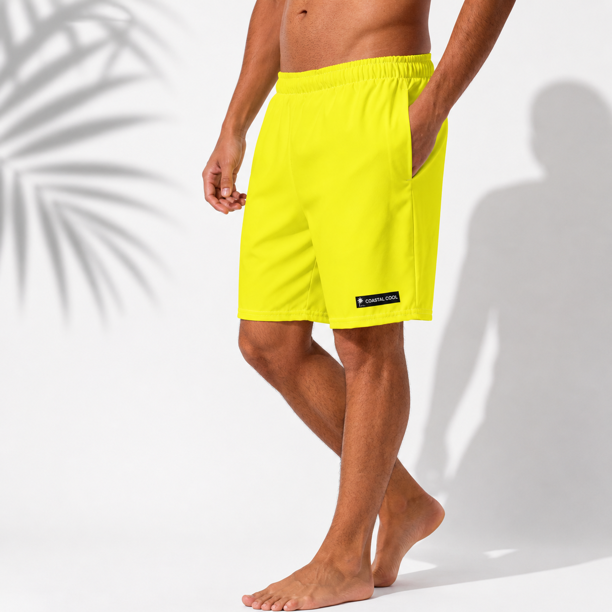 Yellow Solid Swim Trunks-Coastal Cool-2026-V1