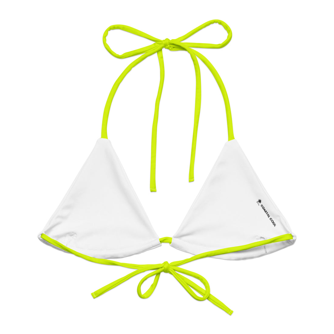 Neon Yellow String Bikini Top  Coastal Cool    Sustainable | Recycled | Swimwear | Beachwear | Travel and Vacation | Coastal Cool Swimwear | Coastal Cool Beachwear