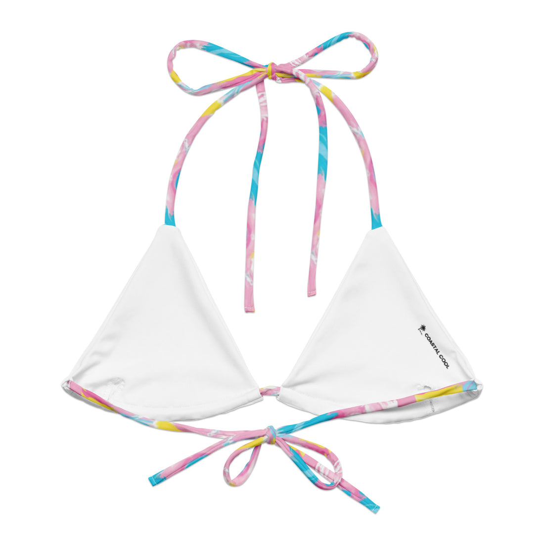 Oceanic Pastel String Bikini Top-Coastal Cool-Coastal Cool-Recycled Swimwear and Beachwear- Tropical Leisure Resort Wear