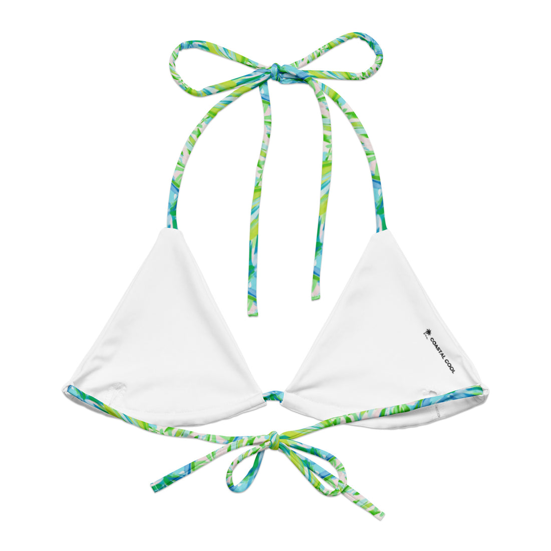 Lagoon Shade String Bikini Top-Coastal Cool-Coastal Cool-Recycled Swimwear and Beachwear- Tropical Leisure Resort Wear