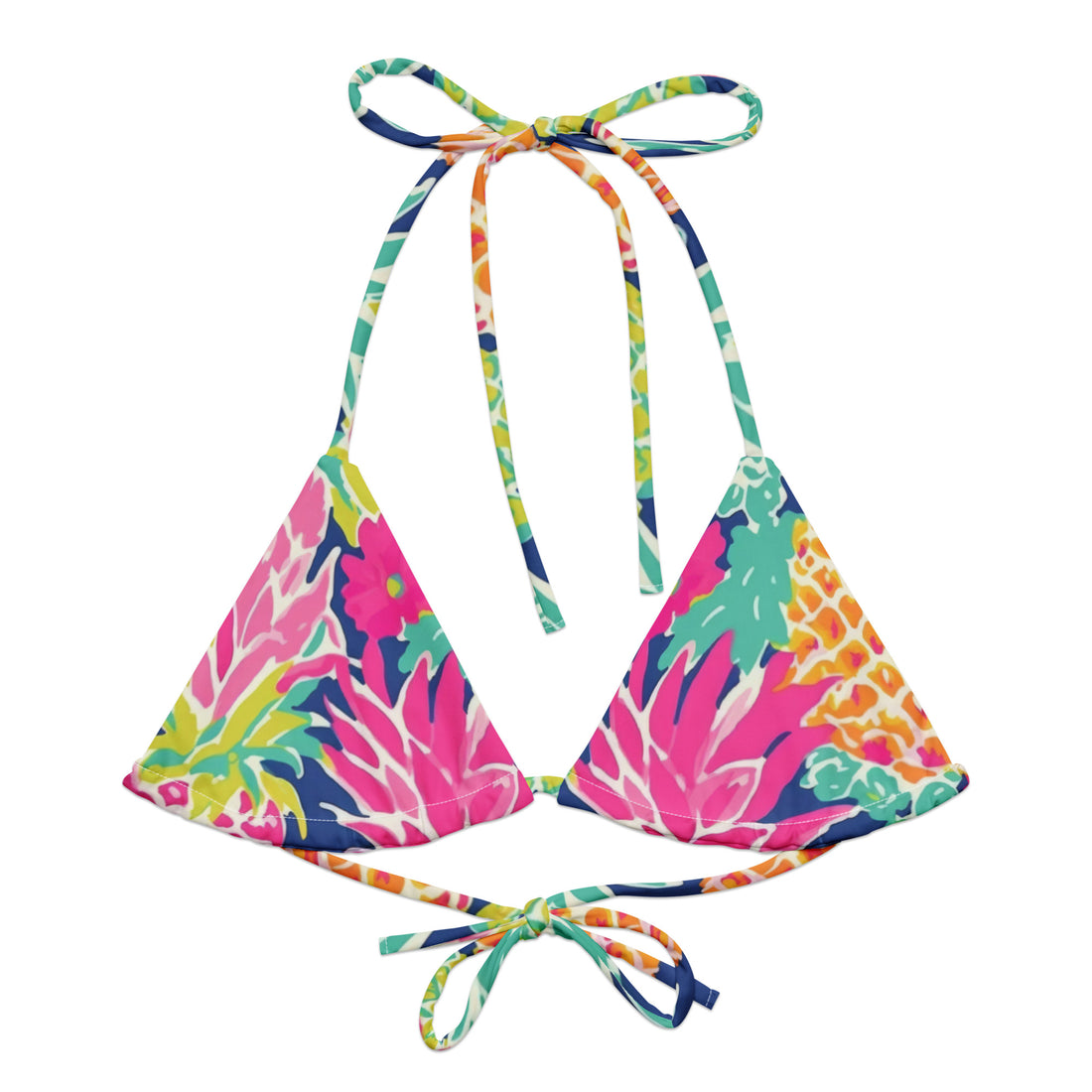 Tropical Delight String Bikini Top  Coastal Cool XS   Sustainable | Recycled | Swimwear | Beachwear | Travel and Vacation | Coastal Cool Swimwear | Coastal Cool Beachwear