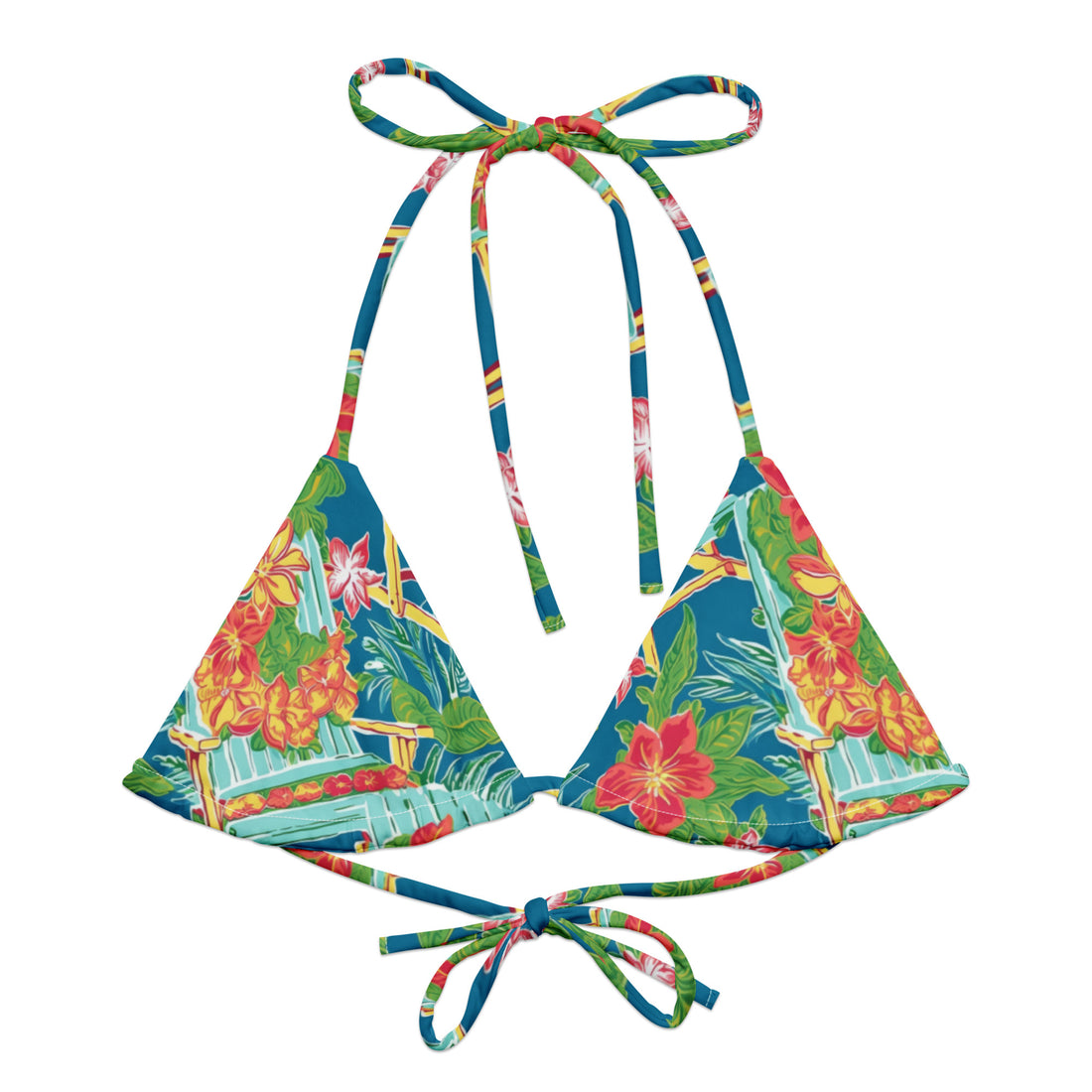 Leisure Life String Bikini Top  Coastal Cool XS   Sustainable | Recycled | Swimwear | Beachwear | Travel and Vacation | Coastal Cool Swimwear | Coastal Cool Beachwear