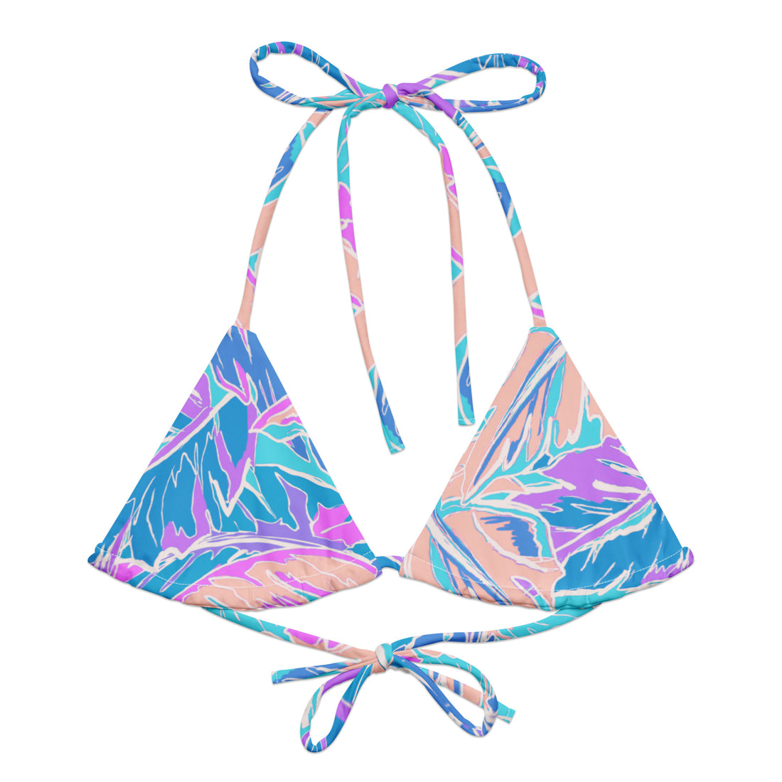 Florida Keys Purple String Bikini Top  Coastal Cool XS   Sustainable | Recycled | Swimwear | Beachwear | Travel and Vacation | Coastal Cool Swimwear | Coastal Cool Beachwear